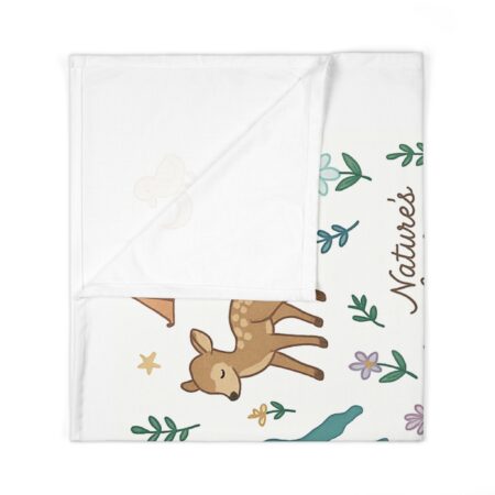 Nature-Inspired Baby Swaddle Blanket, Soft Infant Wrap, Camping Nursery Decor, Woodland Baby Shower Gift, Snuggly Blanket - Image 2