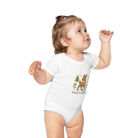 Baby Bodysuit - Tiny Explorer, Adventure Outfit, Newborn Gift, Toddler Clothing, Woodland Baby Apparel, Nature Inspired Babywear - Image 3