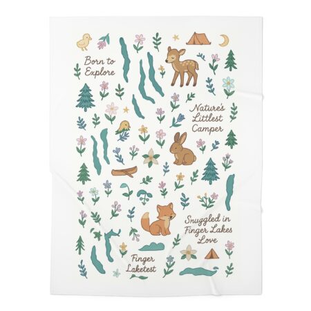 Nature-Inspired Baby Swaddle Blanket, Soft Infant Wrap, Camping Nursery Decor, Woodland Baby Shower Gift, Snuggly Blanket