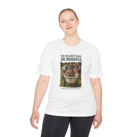 Unisex Moisture-Wicking Tee - 'The Wildest Ride in Moravia' Vintage Tee, Fun Gift for Adventure Lovers, Casual Wear, Eco-Friendly Apparel - Image 4