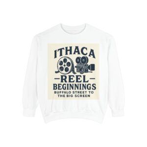 Cozy Cinema Sweatshirt - Ithaca Reel Beginnings, Home of Wharton Studios