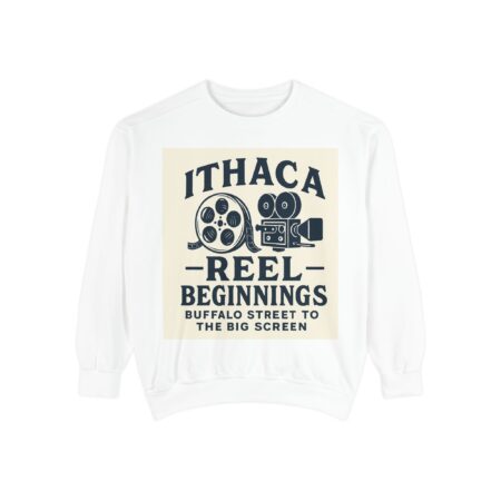 Cozy Cinema Sweatshirt - Ithaca Reel Beginnings, Home of Wharton Studios