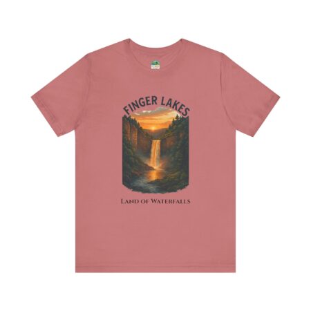 finger lakes waterfall short sleeve tee,