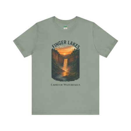 finger lakes waterfall short sleeve tee,
