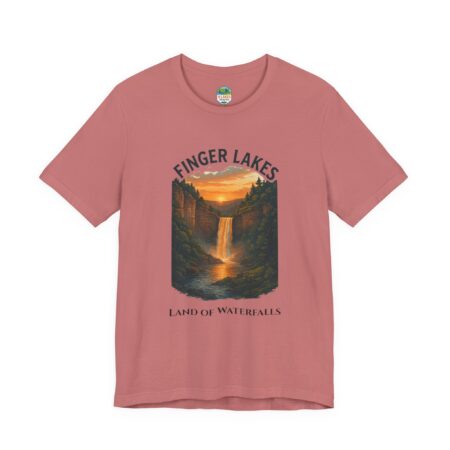 finger lakes waterfall short sleeve tee,