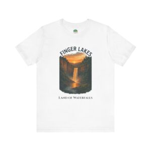 finger lakes waterfall short sleeve tee,