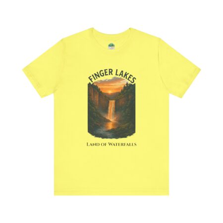 finger lakes waterfall short sleeve tee,
