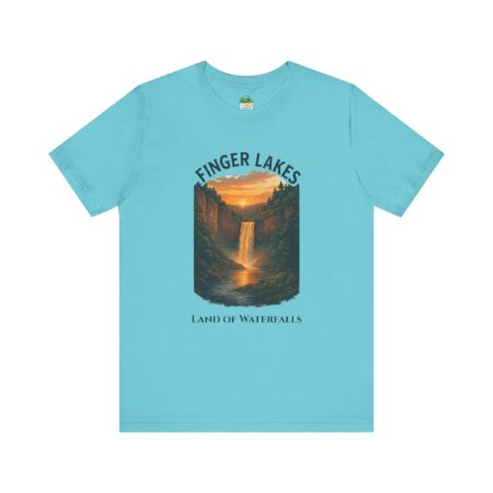 finger lakes waterfall short sleeve tee,