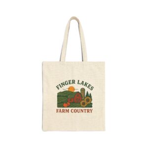 Finger Lakes Farm Country Cotton Canvas Tote Bag