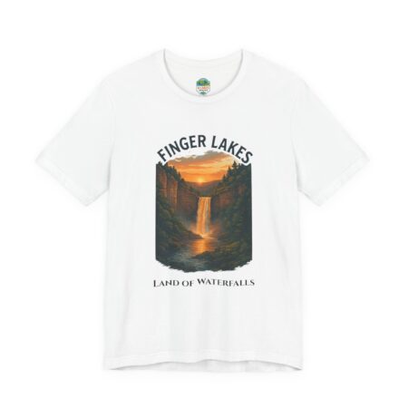 finger lakes waterfall short sleeve tee,