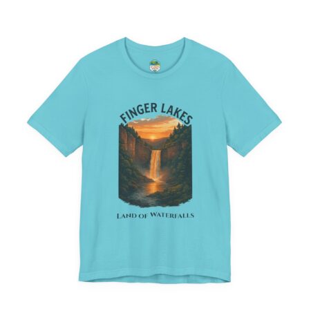 finger lakes waterfall short sleeve tee,