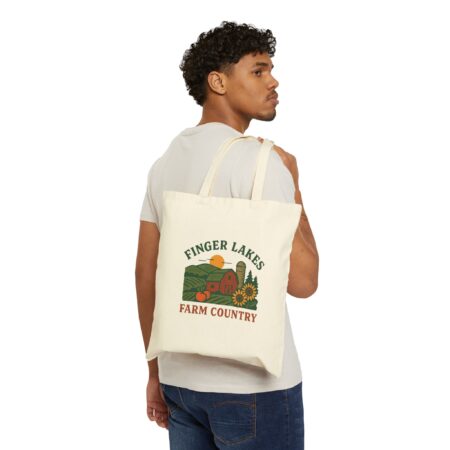 Finger Lakes Farm Country Cotton Canvas Tote Bag - Image 3