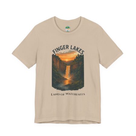 finger lakes waterfall short sleeve tee,