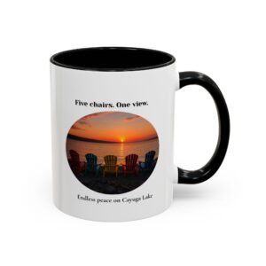 serene sunset coffee mug | cozy drinkware for nature lovers, gift for coffee enthusiasts, lakeside vibes, home decor, relaxation
