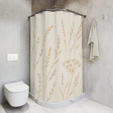 elegant floral shower curtain,