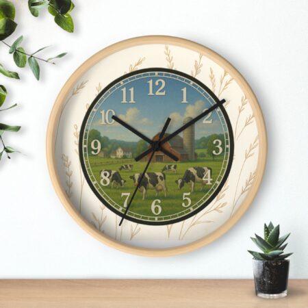 finger lakes dairy farm wall clock