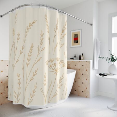elegant floral shower curtain,