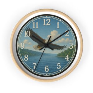 finger lakes eagle wall clock