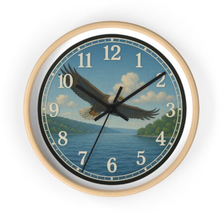finger lakes eagle wall clock