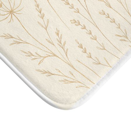 elegant floral bath mat
