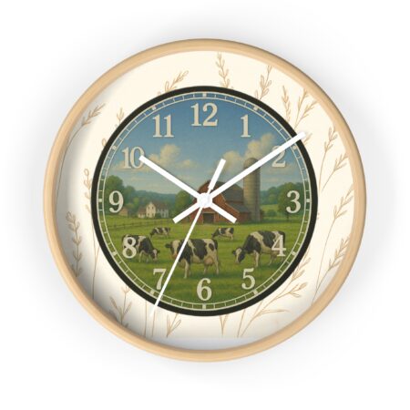 finger lakes dairy farm wall clock