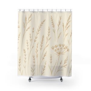 elegant floral shower curtain,