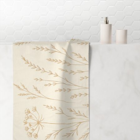 elegant floral mink cotton towel | soft bath towel