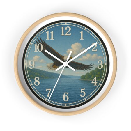 finger lakes eagle wall clock