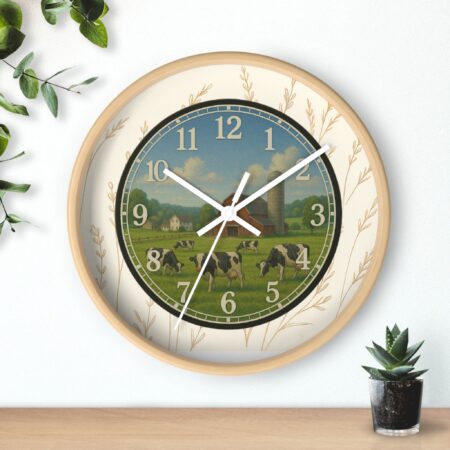 finger lakes dairy farm wall clock