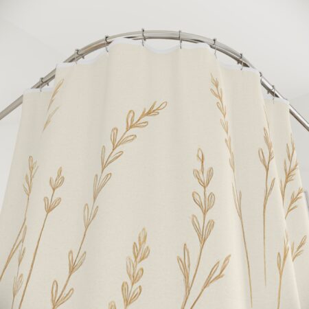 elegant floral shower curtain,