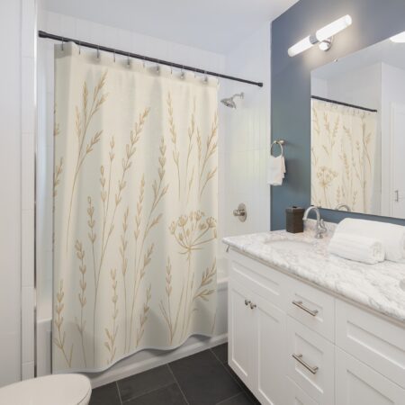 elegant floral shower curtain,