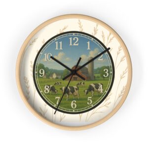 finger lakes dairy farm wall clock