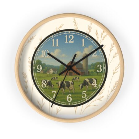 finger lakes dairy farm wall clock