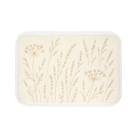 elegant floral bath mat