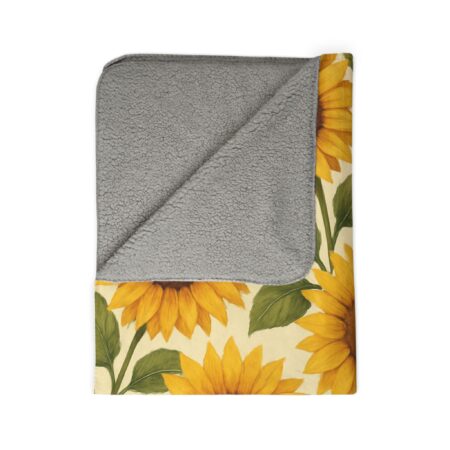 sunflower fleece sherpa blanket cozy home décor