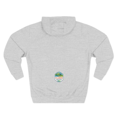 nature inspired three panel fleece hoodie, adventure hoodie, cozy outdoor wear, gift for nature lovers, graphic fleece top