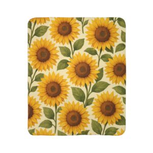 sunflower fleece sherpa blanket cozy home décor