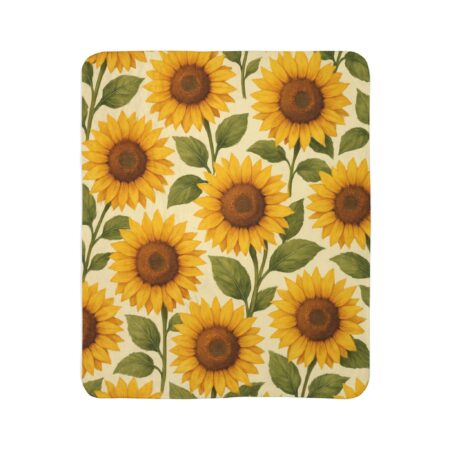 sunflower fleece sherpa blanket cozy home décor