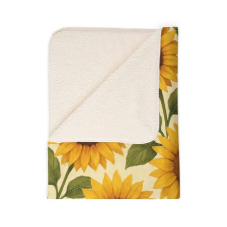 sunflower fleece sherpa blanket cozy home décor