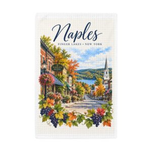 Naples Tea Towel – Finger Lakes Watercolor Village Collection