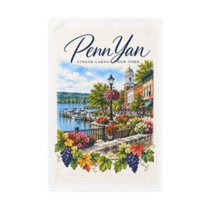 Penn Yan Tea Towel – Finger Lakes Watercolor Village Collection